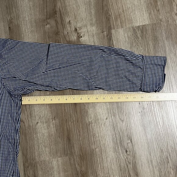 Urban Touch Plum, Blue & White Gingham Check Long Sleeve Button-Down Shirt SZ L - Picture 7 of 9